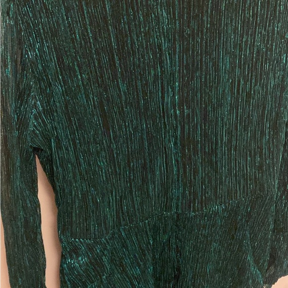Rachel Zoe green metallic cocktail dress - Picture 3 of 4